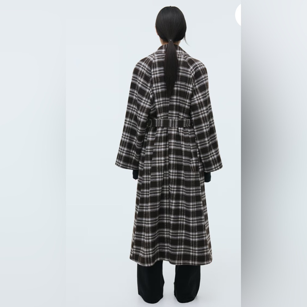 NWT H&M Belted Maxi Coat - Picture 2 of 9